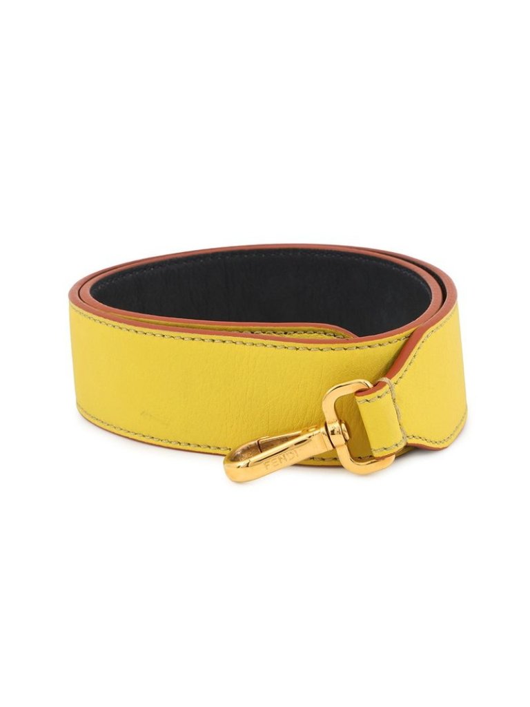 Fendi Shoulder Strap Leather Yellownavy